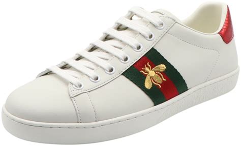 gucci white sneakers ladies|original gucci bee sneakers.